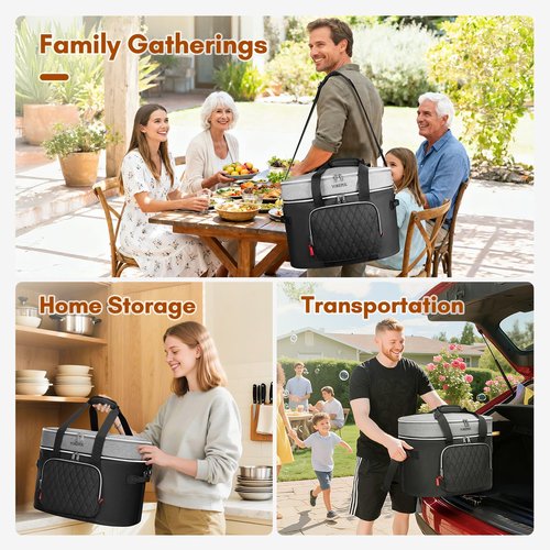 YOREPEK Carrying Bag for Ninja Crockpot 8.5 Quart Slow Cooker, 2 Layer Insulated Travel Case with Easy-Clean Lining & Shoulder Strap, Accessories for Ninja Foodi Possible Cooker Pro