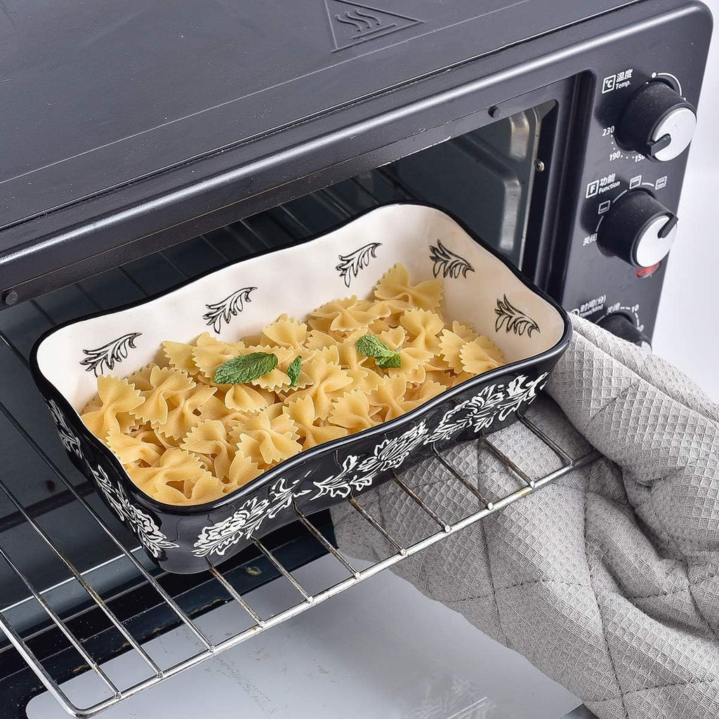 Wisenvoy Baking Dish Set - 2-Piece Ceramic Casserole and Lasagna Pan Bakeware Set | Durable & Stylish