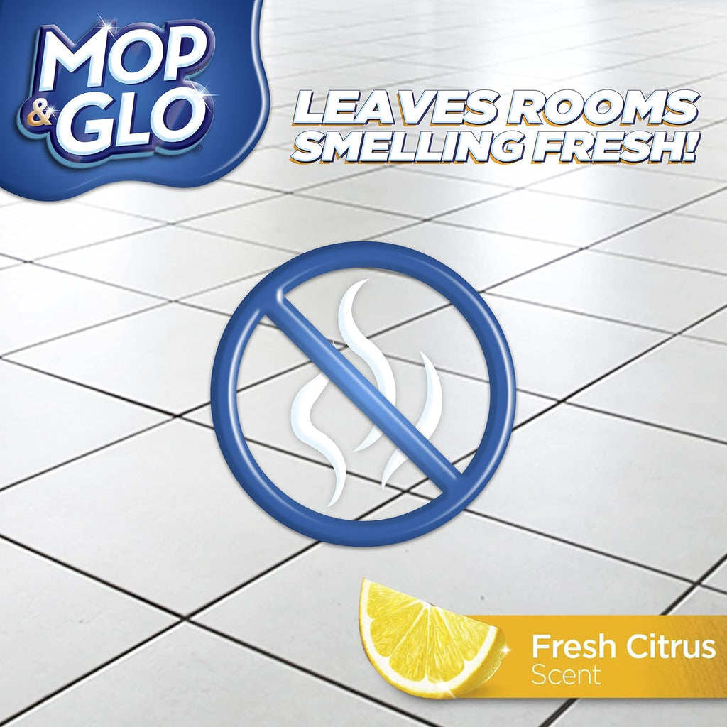Mop & Glo Professional Floor Cleaner - Multi-Surface, Fresh Citrus Scent, 64 Oz