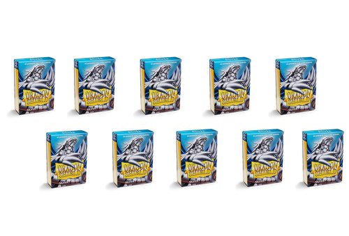 10 Packs Dragon Shield Matte Mini Japanese Silver 60 ct Card Sleeves Display Case