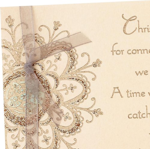 Hallmark Christmas Card - Thinking of You Design with Snowflakes | Perfect for Holiday Greetings