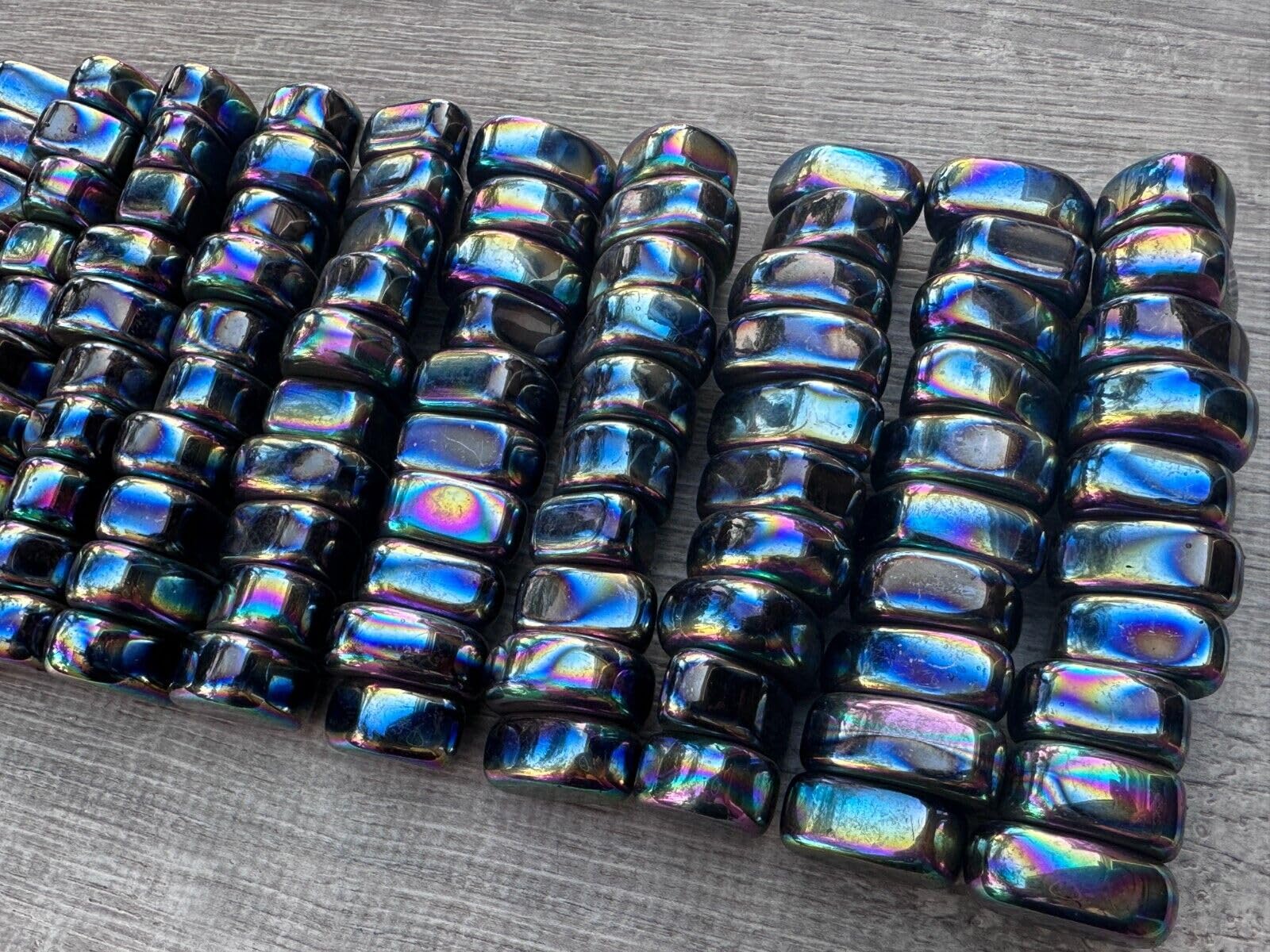 5 Pound Rainbow Fridge Magnets - Polished Magnetic Hematite, Strong and Heavy Duty for Whiteboard, Office, Classroom, Kitchen, Home, and Cabinet Accessories (Rainbow, 5 lb)