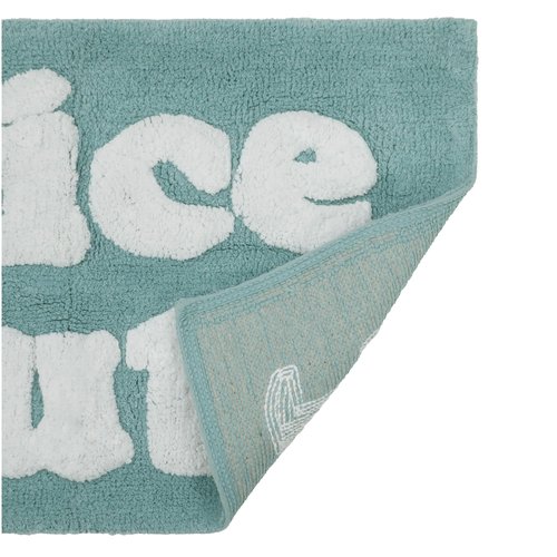 Jessica Simpson Cotton Bath Rug, Premium Overtufted Bathroom Rug, Machine Washable Decor, 20"x32", Nice Butt, Blue