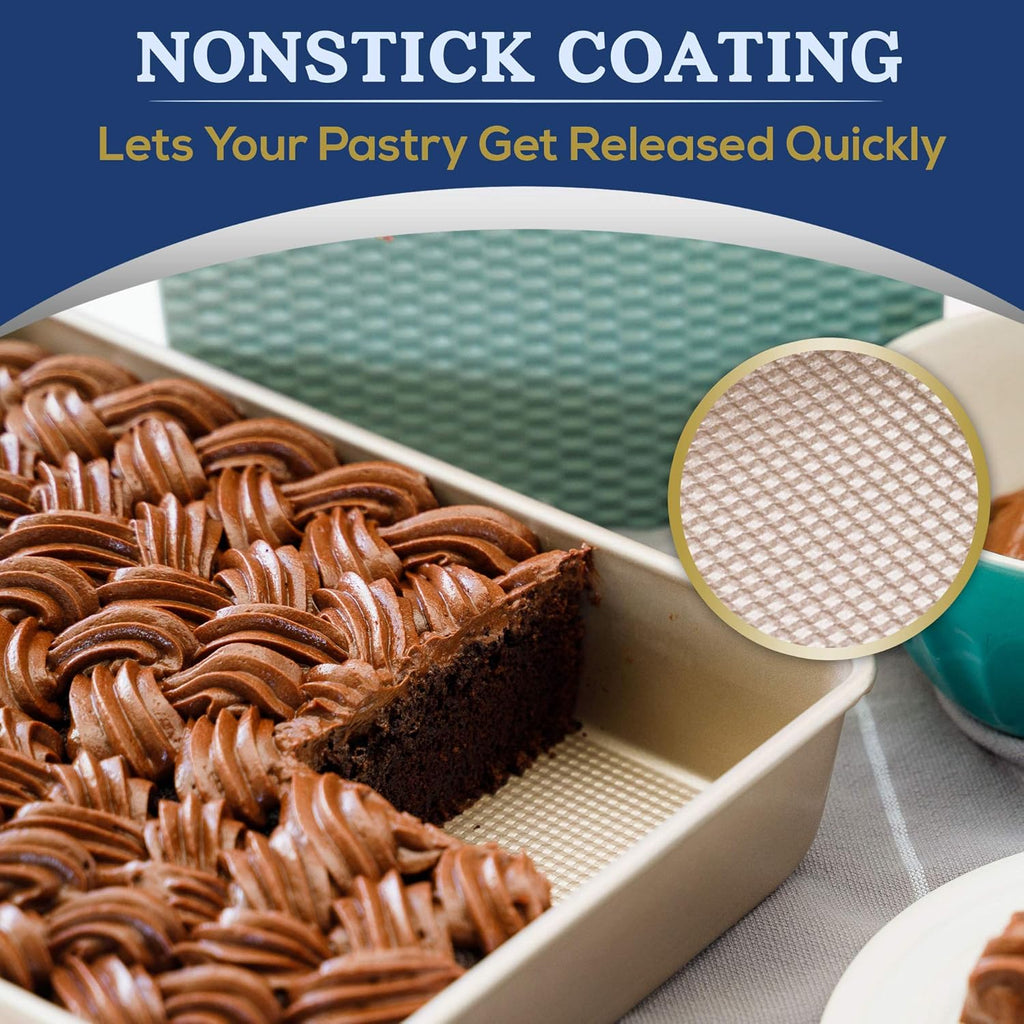 Ultra Cuisine 9x13 Inch Non-Stick Cake Baking Pan - Easy Clean & Food Safe Coating - Bake Like A Pro