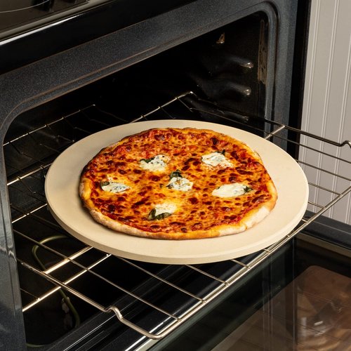 Honey-Can-Do 16" Round Pizza Stone + 12" x 14" Foldable Pizza Peel