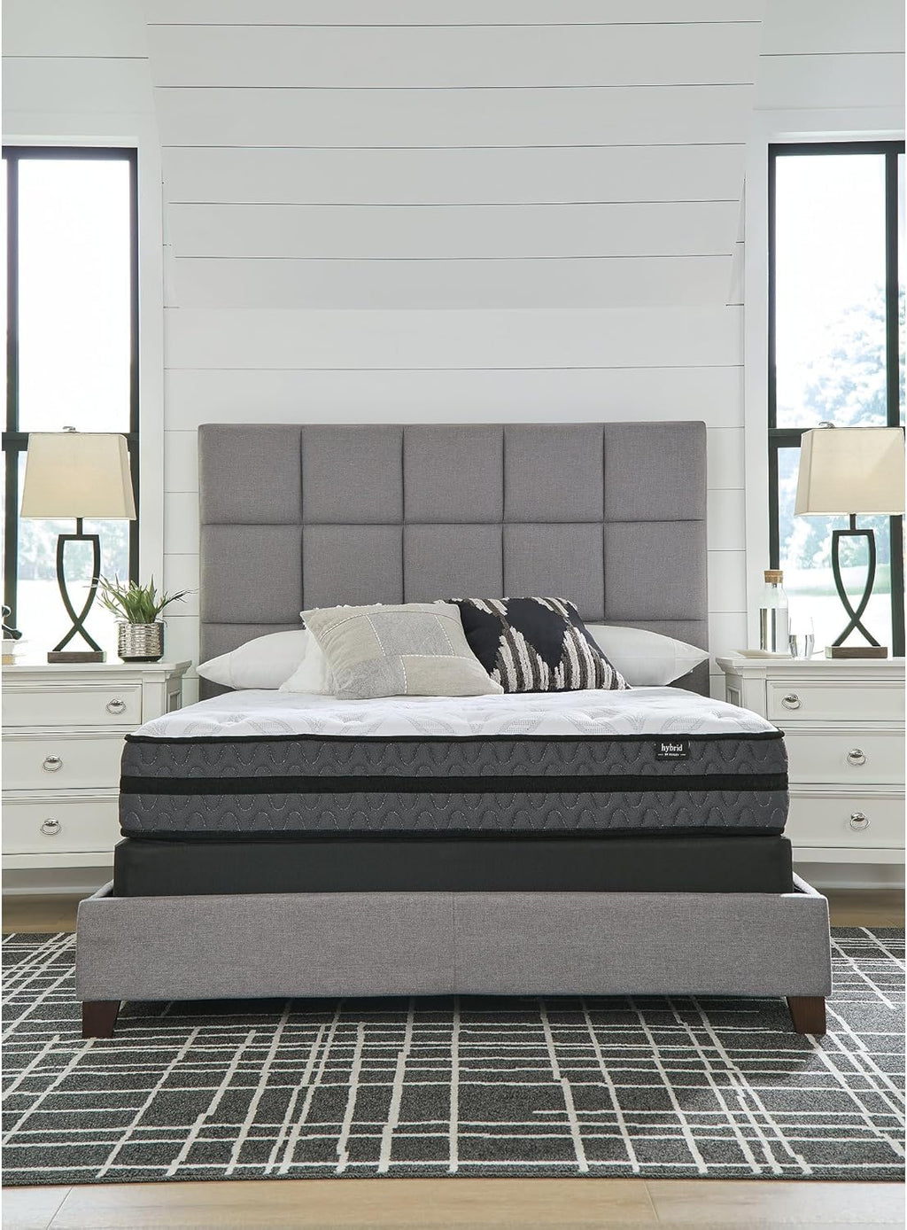 Signature Design by Ashley 10-Inch Hybrid Gel Memory Foam Mattress - Pressure Relief & Lumbar Support, Queen