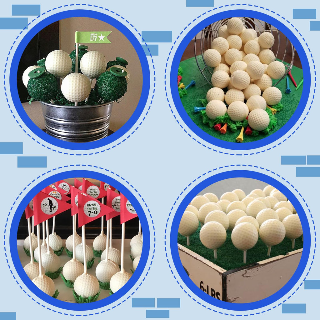 Wrbin 2 Pack Golf Ball Mold, Silicone Golf Ball Cake Pop Mold, 20-Cavity 3D Sphere Mold for Chocolate,Cake Pops, Ice Cubes, Bath bombs