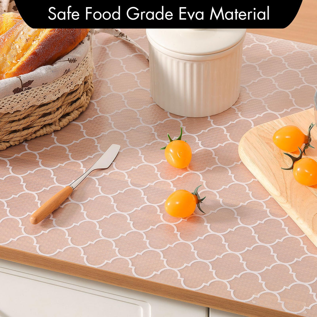 Cooyes Shelf and Drawer Liners for Kitchen Cabinets, Non Adhesive Cabinet Liner, EVA Waterproof Durable Non-Slip Drawer Mats for Shelves, Fridge, Storage, Kitchen Cupboards – Modern Pattern