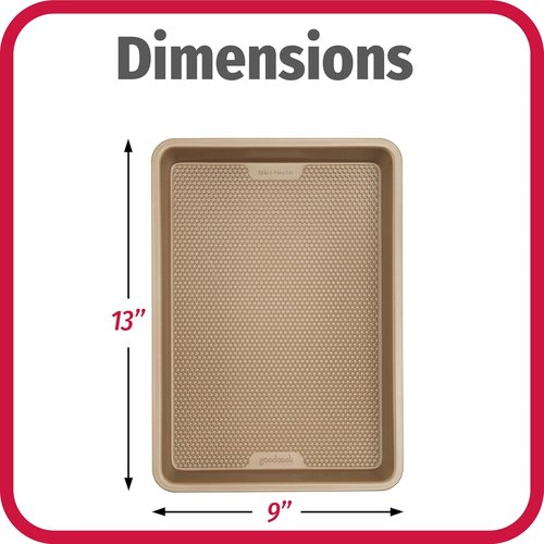 GoodCook BestBake Nonstick Bronze 9" x 13" Baking Pan - Durable Carbon Steel, Scratch-Resistant Design for Easy Cleanup