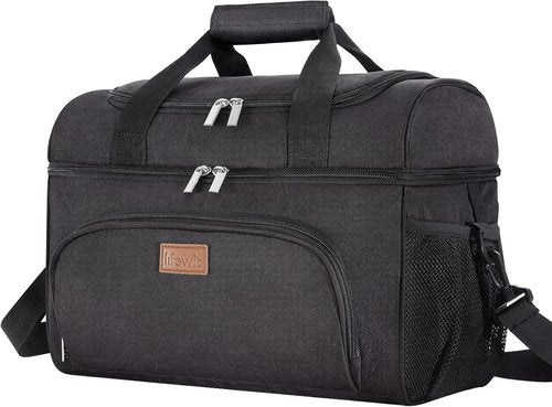 Lifewit Insulated Cooler Bag - Large Leakproof Beach Cooler for 32/48 Cans | Portable Double Layer Ice Chest for Camping & Road Trips