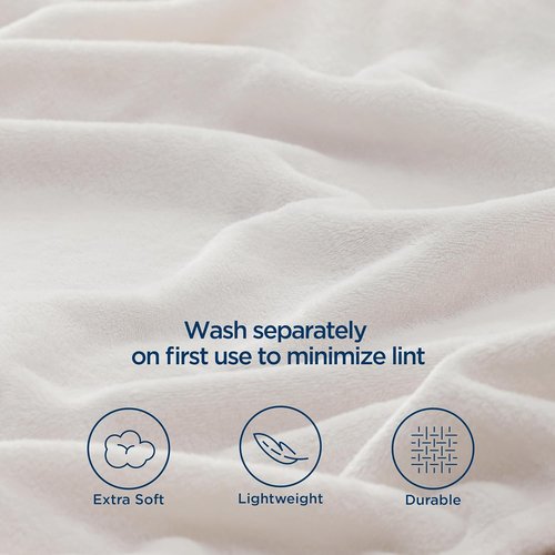 Bedsure Fleece Blanket - Soft, Lightweight Plush Queen Size Luxury Microfiber | 90x90 Inches