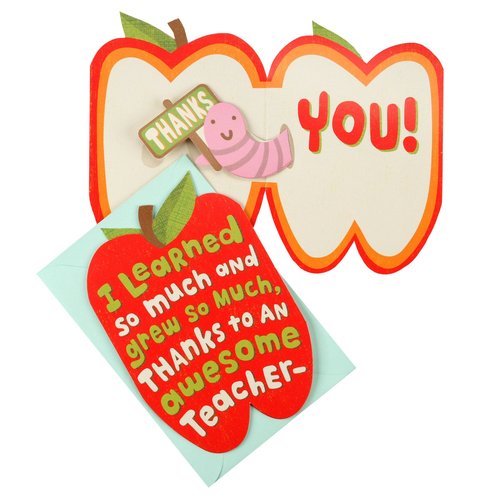 Hallmark Teacher Appreciation Card Assortment for Day Care, Preschool, Elementary School, Graduation or Back to School (8 Cards with Envelopes)