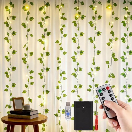 DomeStar LED Fairy Lights Vines - 300 Lights with Remote for Bedroom, Dorm, Wedding & Party Decor