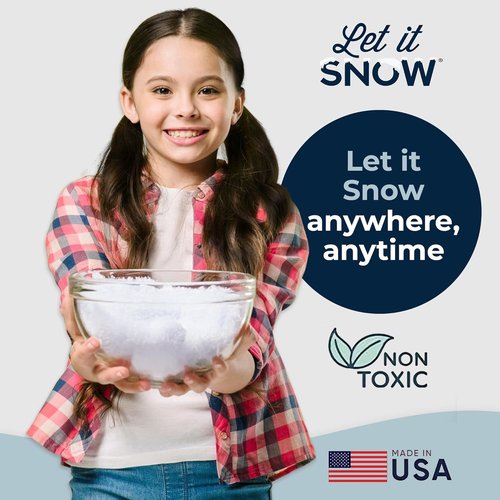 Let It Snow Instant Fake Snow Powder - Safe, Easy-to-Use Artificial Snow for Holiday Decor | 1 Pack Makes 1 Gallon
