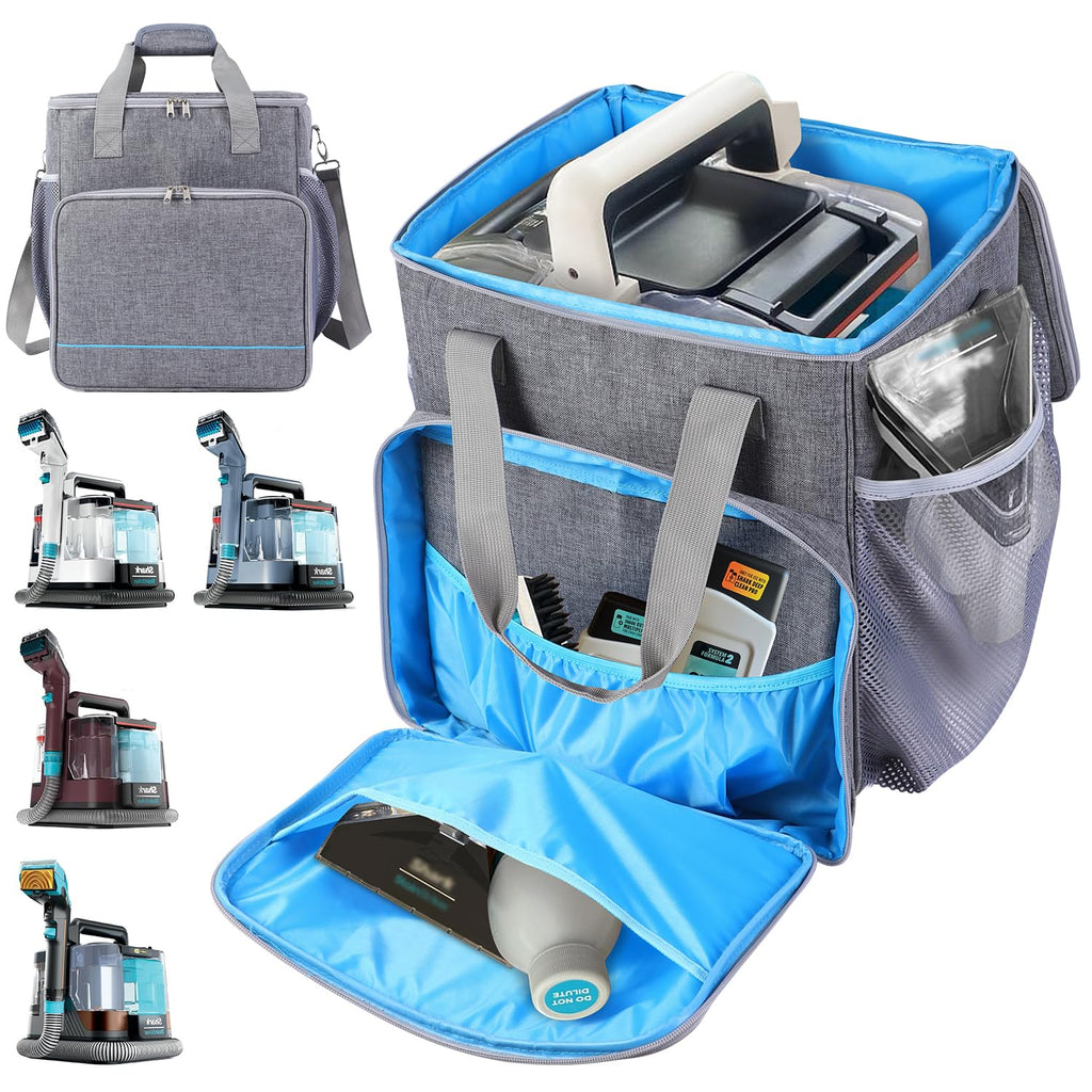 TUSIASC Portable Carrying Bag Compatible with Shark StainStriker Carpet and Upholstery Cleaner Machine PX201/PX202BRN/PX253BRN/PX251/PX221BRN,Storage Bag for Cleaner Machine with Pockets(Case Only)