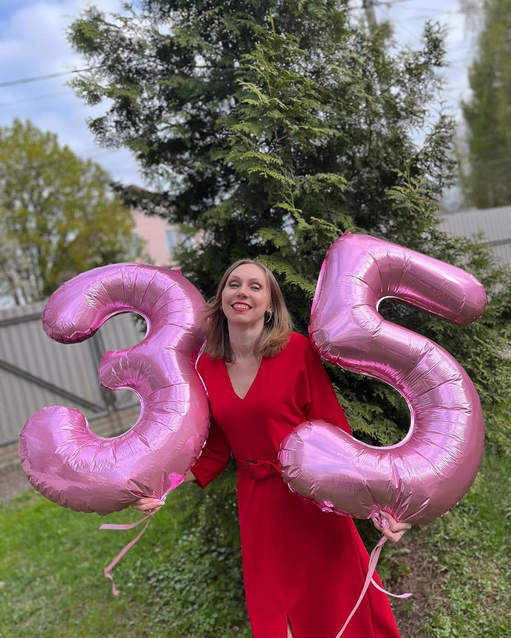 Number 7 Foil Balloon - 40 Inch Pink Giant Balloon for 7th Birthday Party Decorations
