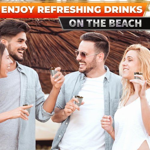Stainless Steel Shot Glasses 70ml/2.37oz – 8 Pcs Metal Shot Glasses Unbreakable, Durable, Sleek Design with Smooth Surface, Easy to Clean – Suitable for Drinks for Home, Bar and Outdoor Use