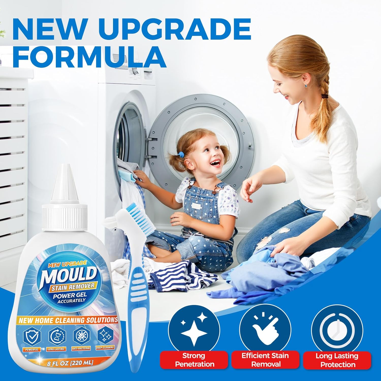 Regine Switzerland Mold Stain Remover Gel - Heavy Duty Cleaner for Home & Bathroom | 8 Fl Oz