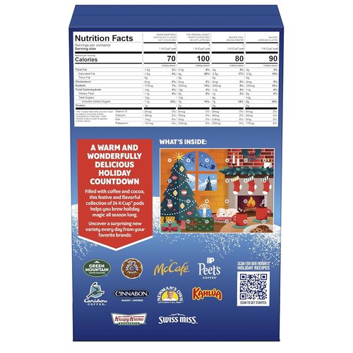 Keurig Advent Calendar - Variety Pack of 24 Single Serve K-Cup Pods for Holiday Enjoyment