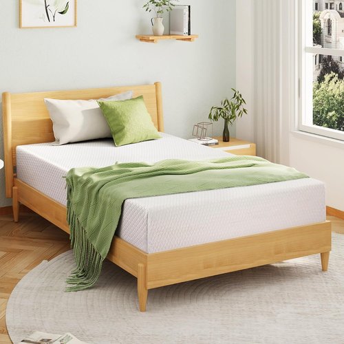 EGOHOME 14-Inch Full Size Memory Foam Mattress - Cooling Green Tea Gel for Pressure Relief | CertiPUR-US Certified, 75''L x 54''W, White