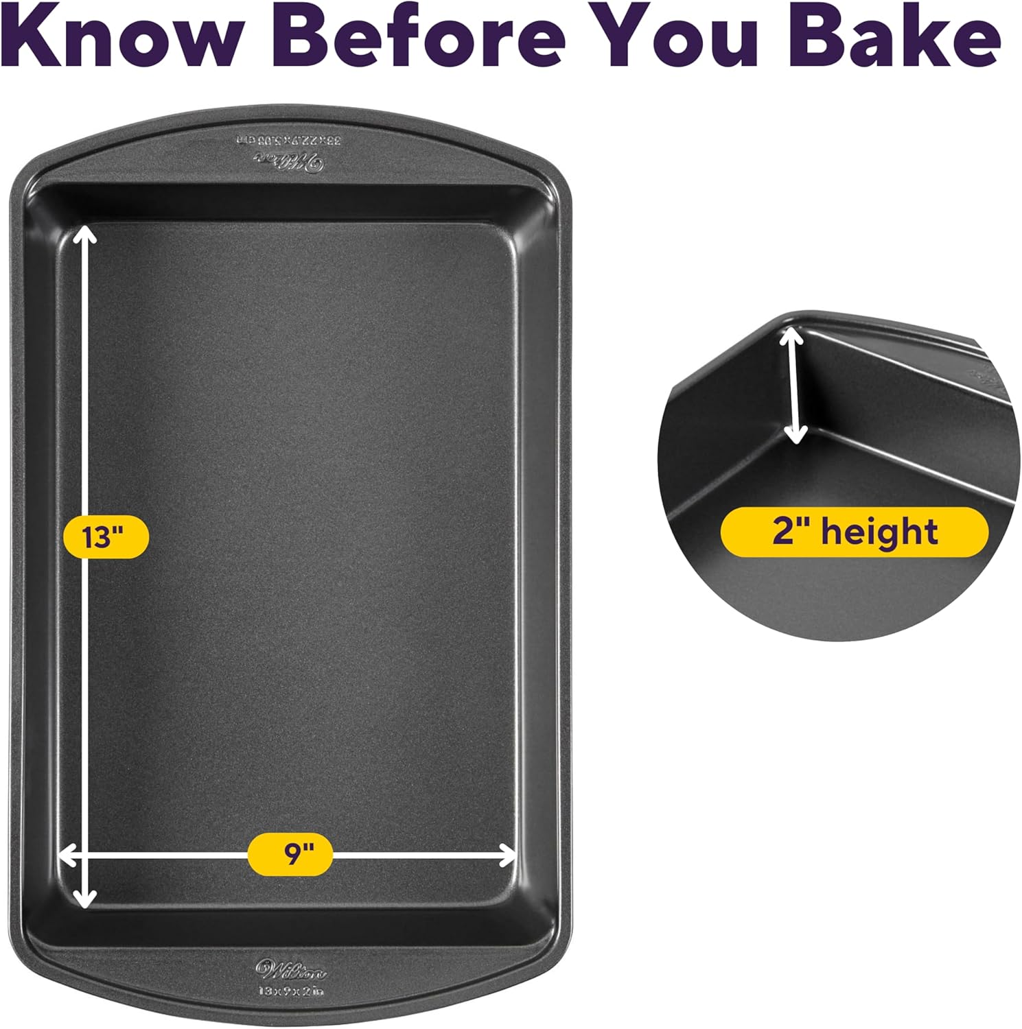Wilton Gold Non-Stick Baking Pan - 13 x 9 Inch Oblong Roasting Pan | Cold-Rolled Steel, PFAS-Free