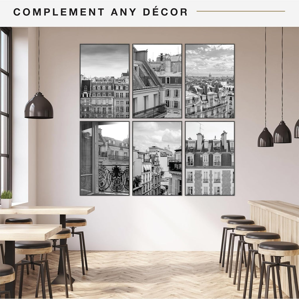 MCS Original Poster Frame - 24x36 Black Lightweight Vertical & Horizontal Wall Hanging | 6-Pack for Art Prints