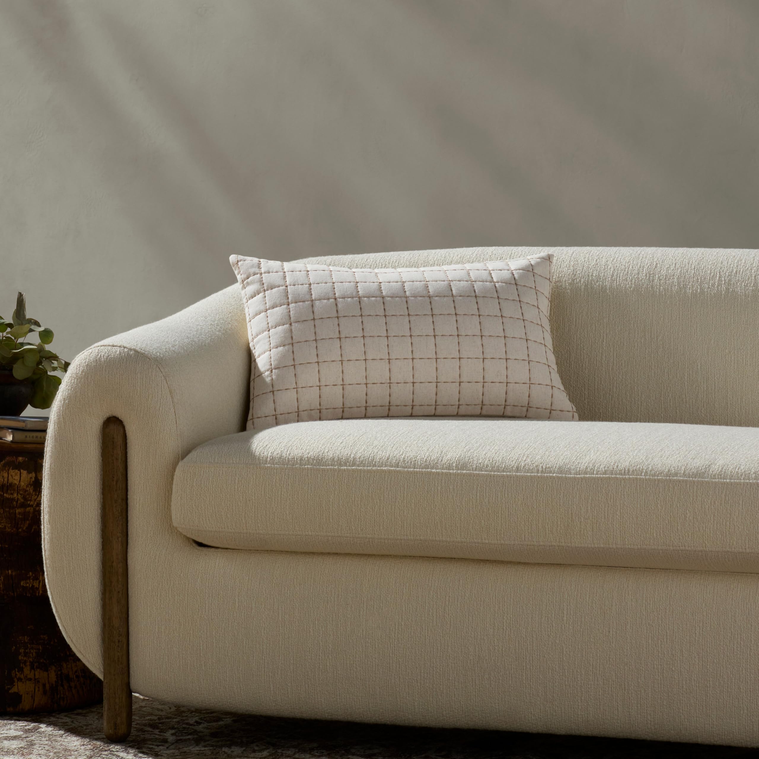 Loloi Magnolia Home by Joanna Gaines Hattie Collection PMH0075 Natural 13'' x 21'' Cover Only Pillow