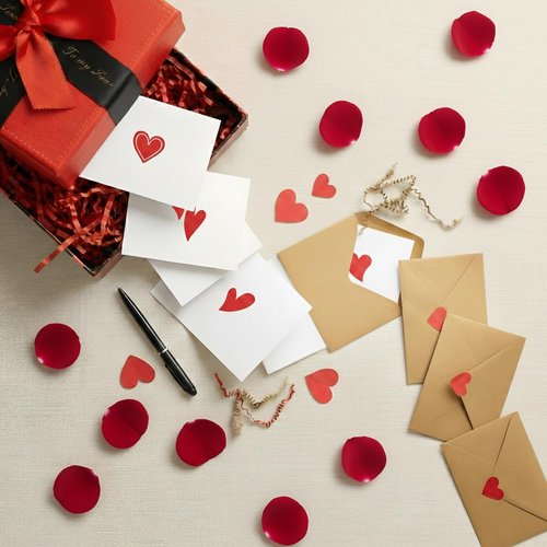 50+ Mini Love Notes with Envelopes, Blank Note Cards Set in Gift Box, DIY Valentine Cards, Mothers Day Gifts For Wife, Valentines Day Gifts for Him, Her, Boyfriend, Girlfriend, Wife, Husband, Love Notes for Birthday, Anniversary