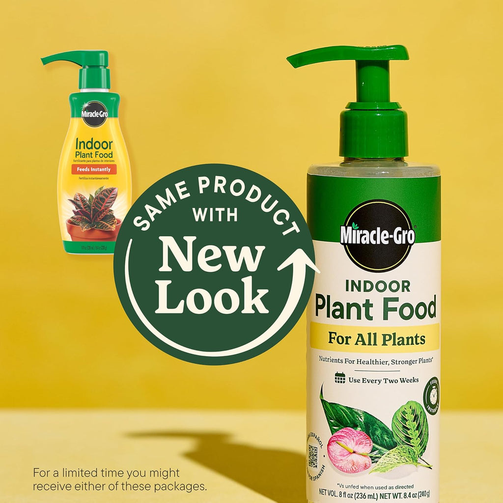 Miracle-Gro Indoor Plant Food - Liquid Nutrient Solution for Houseplants & Vegetables | 8 fl. oz. (2-Pack)