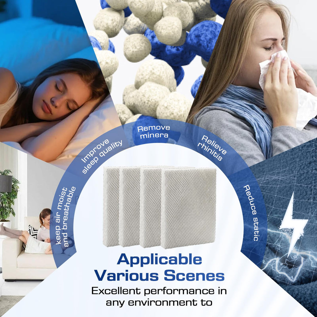 4 Pack 35 Water Panel Humidifier Filter Replacement 10" x 13" - Compatible with April.aire Humidifier 300 350 360 560 560A 568 600 600A 700 700A 700M 760 760A 768 April.aire Whole House Humidifier