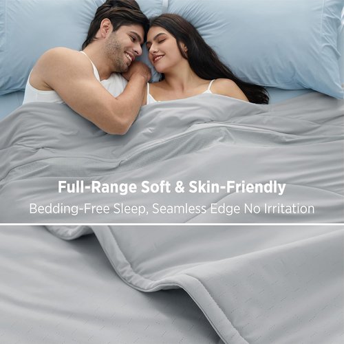 Bedsure Cooling Comforter - Ultra-Soft King Size Blanket for Hot Sleepers | Oeko-TEX Certified, Grey, 102x90 Inches