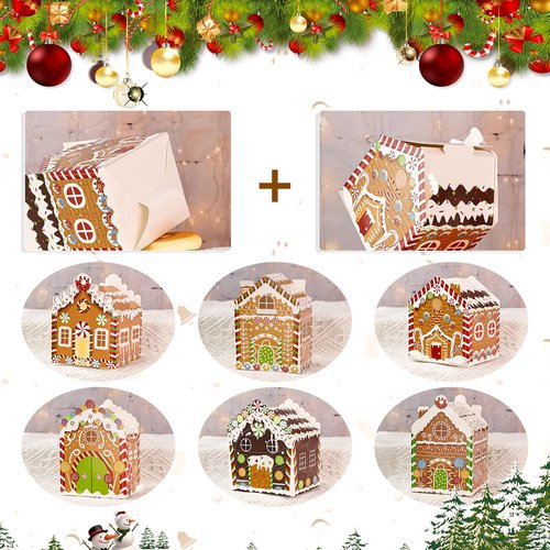 FALIZIFU Empty Advent Calendars to Fill Christmas Advent Calendar Boxes 24 Days Christmas Countdown Calendar for Kids Adults Gingerbread House Fillable Advent Calendar