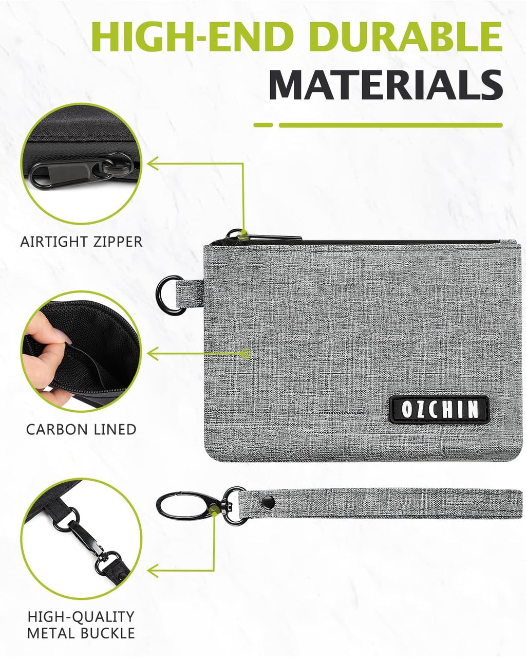 Smell Proof Bag Travel Storage Case Activated Charcoal Pouches Durable Odorless Medicine Organizer