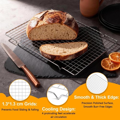 Carbon Steel Baking Sheet Set by [Brand Name] - Nonstick Cookie Sheets with Cooling Rack | 17 x 11 x 0.5 Inches (2 Pack)