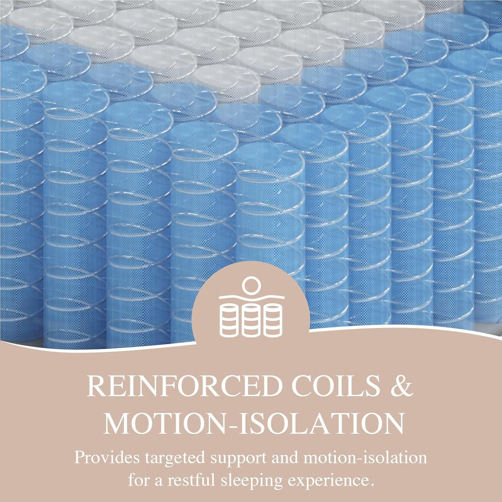 Sleepmax Queen Mattress - 14 Inch Hotel-Collection Hybrid for Pain Relief & Cooling Gel | CertiPUR-US, 365-Night Trial