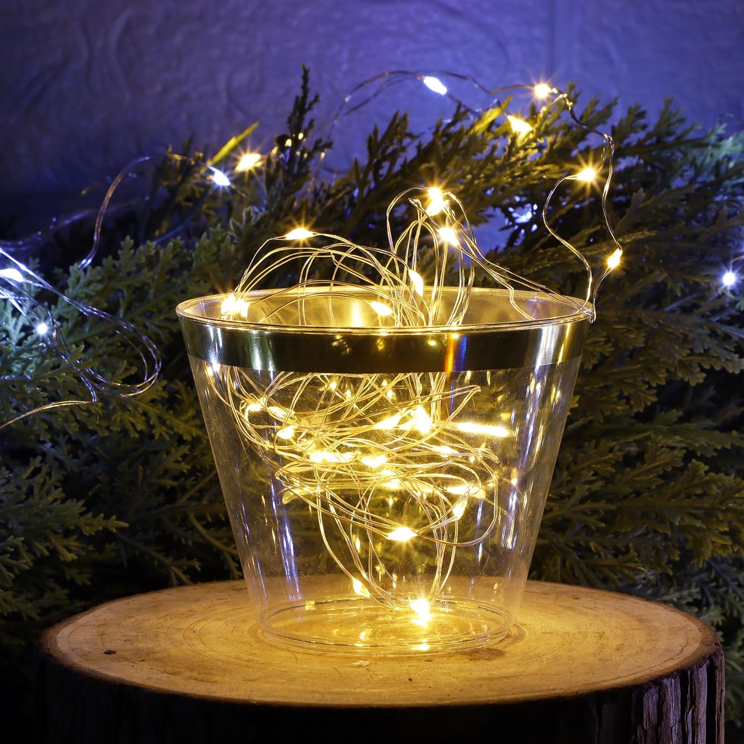 WATERGLIDE 12 Pack Fairy Lights - Battery Operated 20 LED Mini String Lights | Waterproof Silver Wire for Wedding & Party Decor