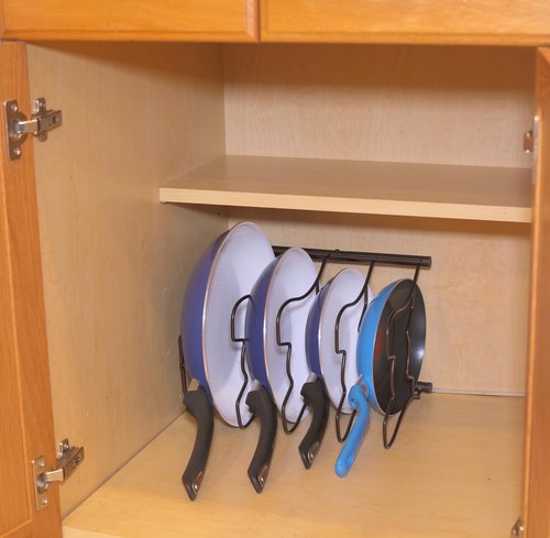 Simple Houseware Cabinet Pantry Pot and Pan Organizer Holder Rack, Bronze