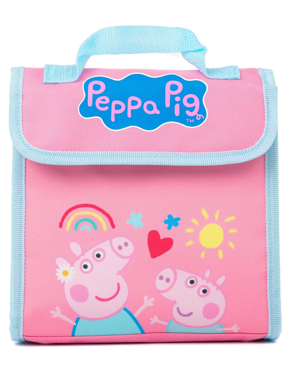 Peppa Pig Girls 4 Piece Backpack Set | Kids Pink Rucksack Bundle with School Bag, Pencil Case, Lunch Bag & Water Bottle