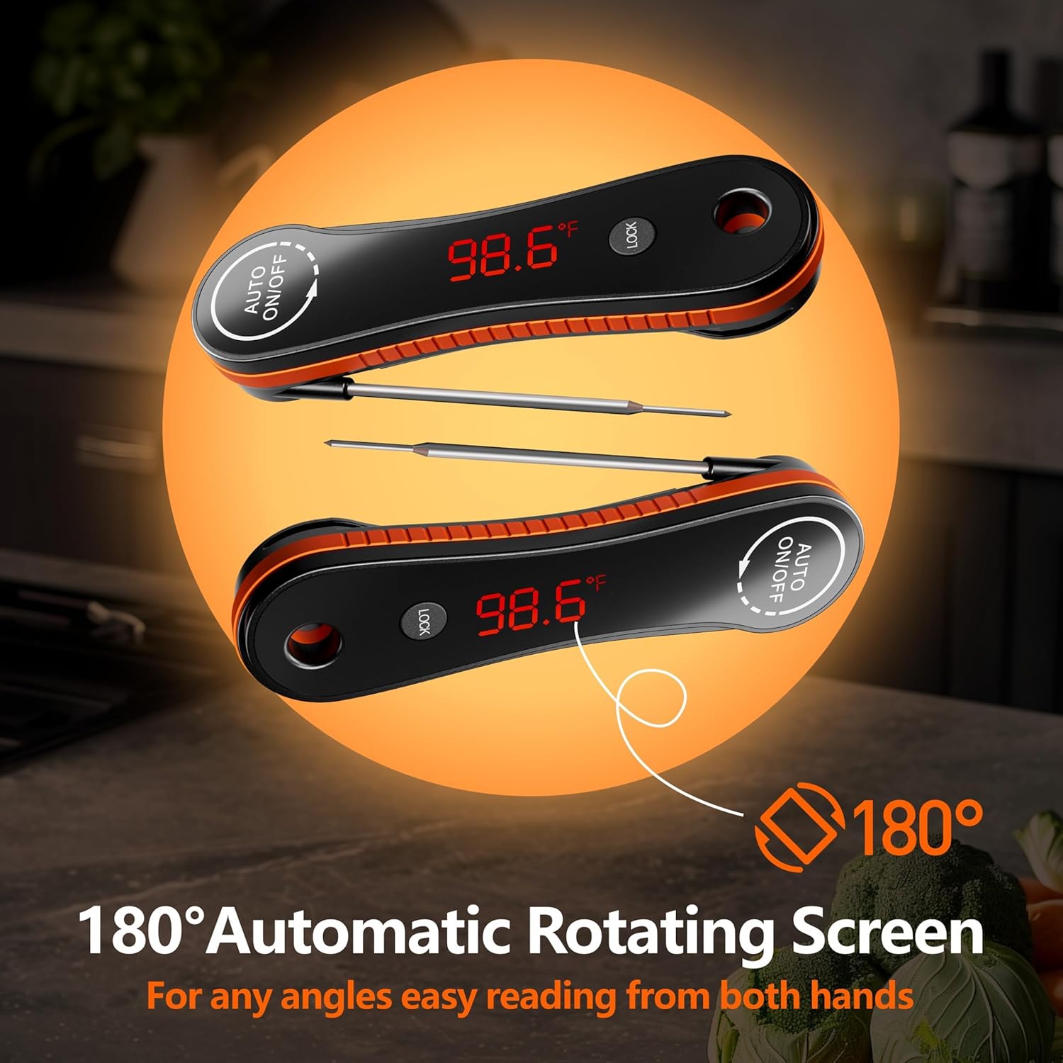 Paysean Digital Meat Thermometer - Instant Read in 0.5 Seconds | Perfect for Grilling, BBQ, and Candy