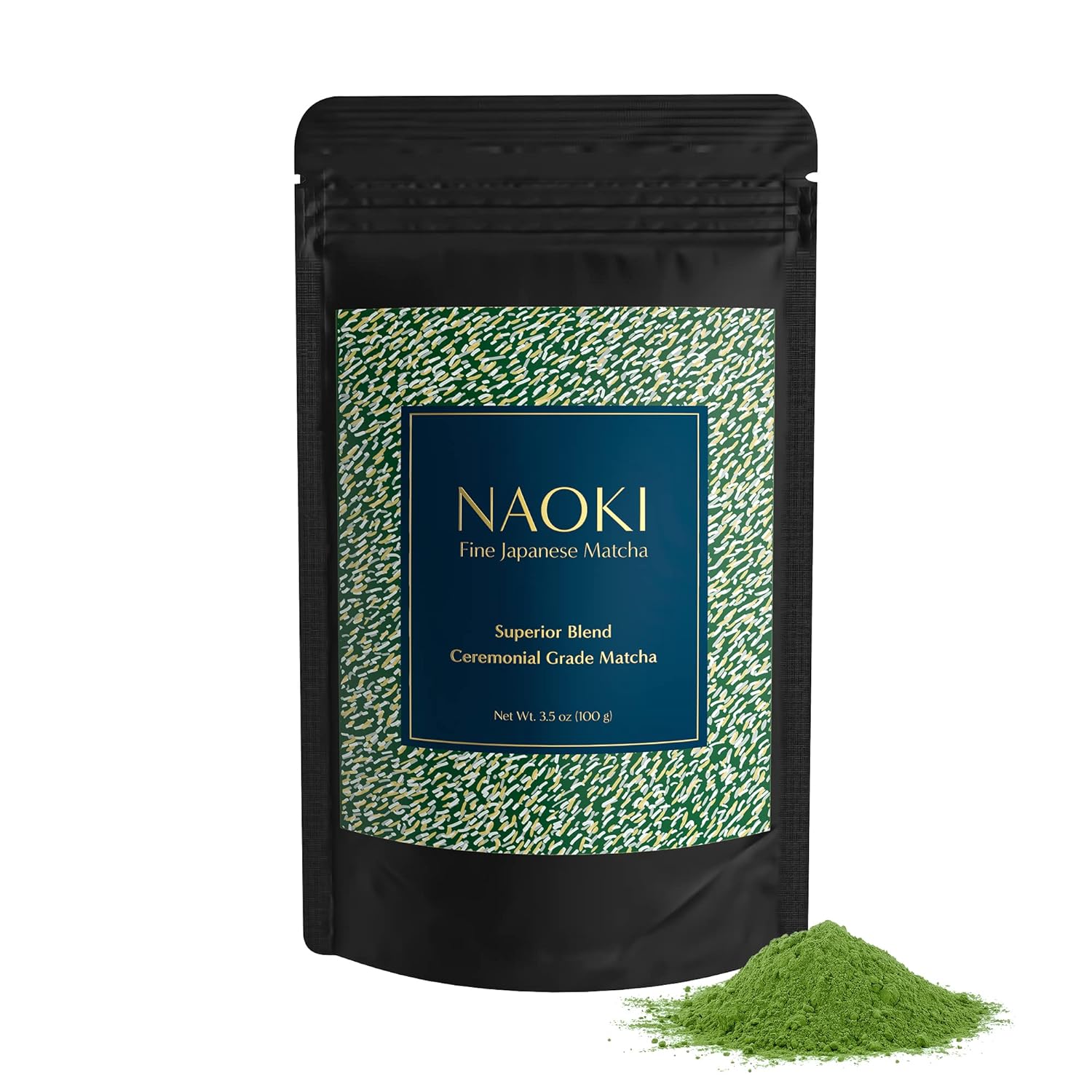 Naoki Matcha Ceremonial Grade Green Tea Powder - Authentic First Harvest from Uji, Kyoto (100g / 3.5oz)