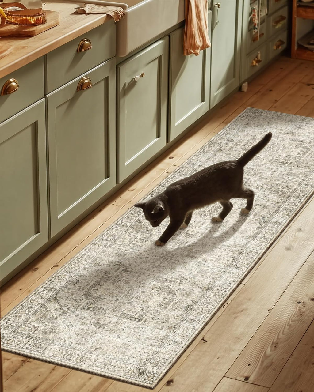 Skiennix Kitchen Runner Rug - Machine Washable, Non-Slip, Soft Carpet for Hallways | 2'6"x8' Stain Resistant