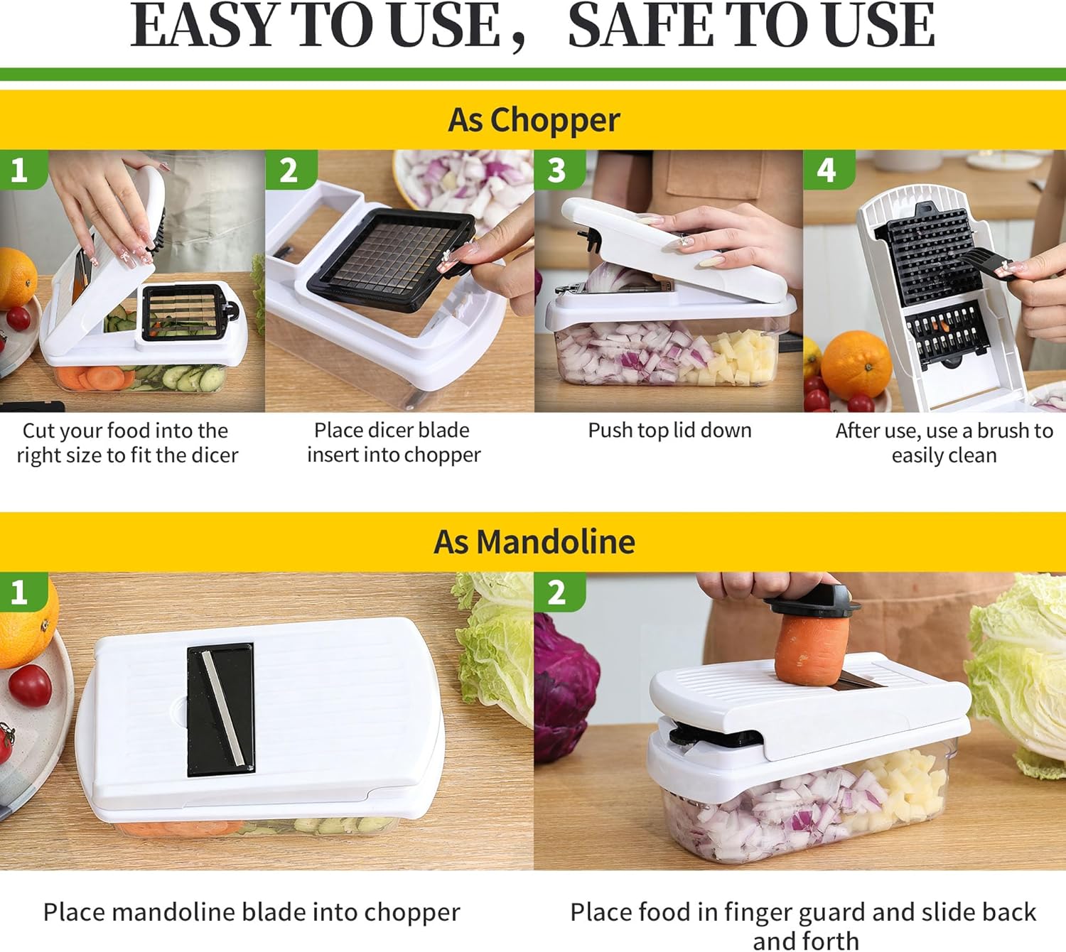 Skiennix 18-in-1 Vegetable Chopper - Versatile Mandoline Slicer with Container & Multiple Functions