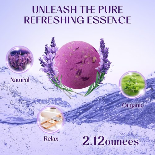 Advent Calendar 2026, 24 Different Natural Scents Bath Bombs Advent Calendar for Relaxation & Stress Relief-Christmas Gift for Women & Men, Stocking Stuffers