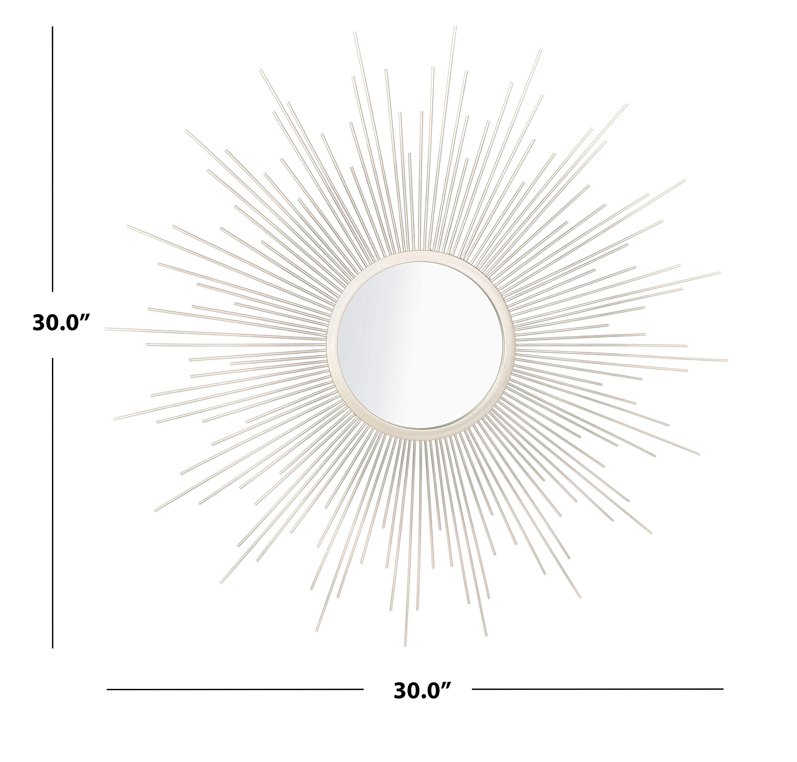 Safavieh Home Collection Alves 30-inch Champagne Sunburst Round Mirror