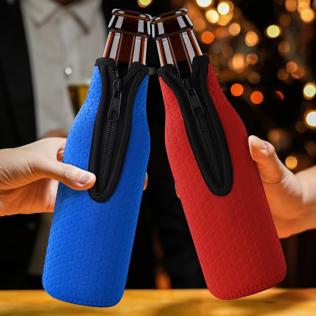 Xumbtvs 4 Pcs Beer Bottle sleeves, Non-slip Neoprene Insulated Beer Holder Cooler Cover for 12oz 330ml Bottle (Colorful1)
