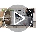 Hedonlee Collapsible Laundry Basket 90L Mesh Hamper with Handles - Square Mesh, Gray