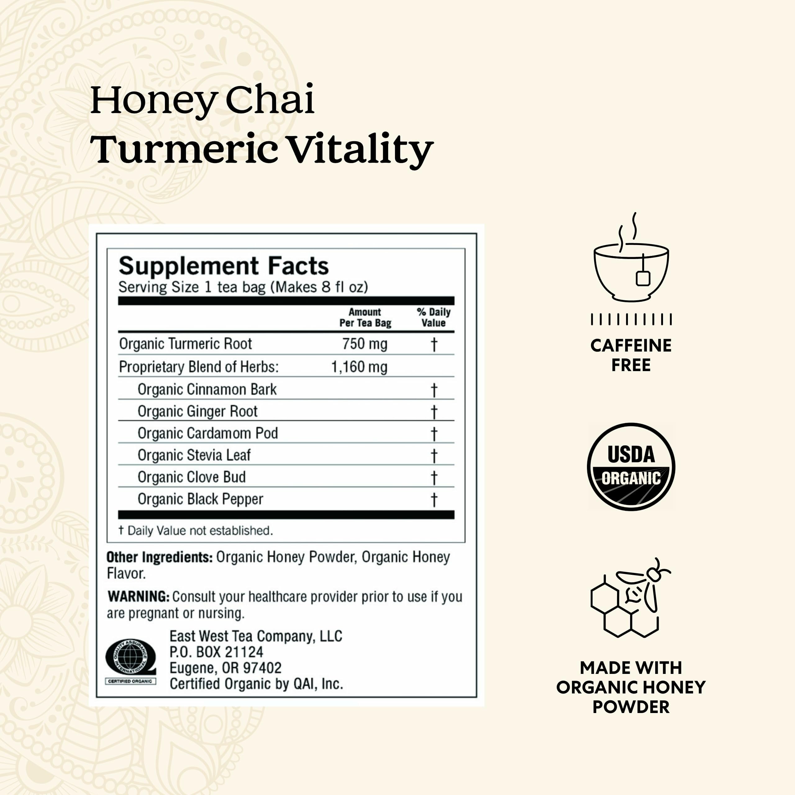 Yogi Tea DeTox and Wellness Variety Pack 4pk - 16 Bags per Pack (4 Pack) - Organic Herbal Cleansing Teas - Includes (2 Boxes Each) of Honey Chai Turmeric Vitality & DeTox - Caffeine-Free Teas