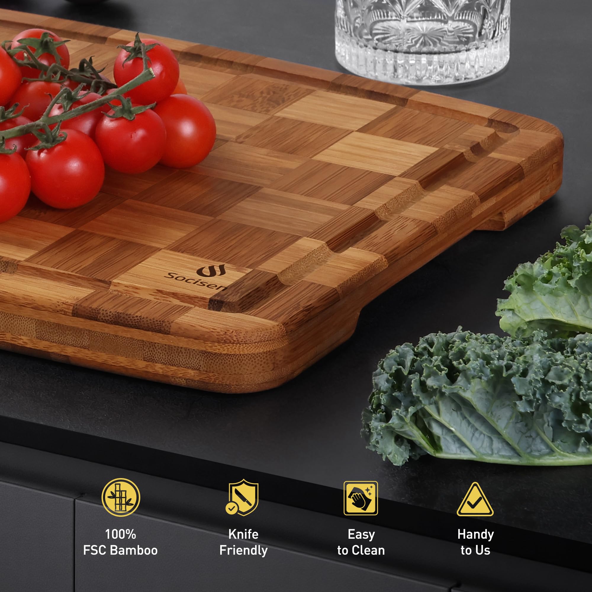 Bamboo Cutting Boards Non Toxic Wood Wooden Cutting Board for Kitchen Non Slip Christmas Xmas Birthday Law Step Stepmom Stepmother Have Everything Good Unique Useful Present