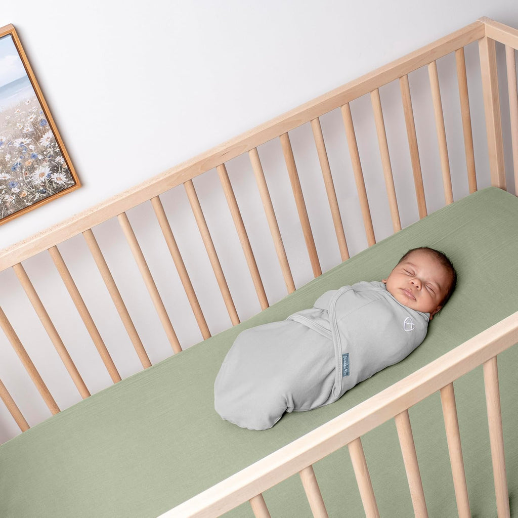 SwaddleMe by Ingenuity Baby Swaddle Blanket - 100% Cotton, Improves Sleep & Calms Reflex | 0-3 Months, 2-Pack - Tropical Dino