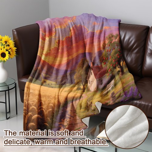 Popcorn Blanket Gifts for Boys Girls Kids, Retro Popcorn Buckets and Movie Night Snack Warm Soft Flannel Throw Blankets for Travel, Sofa, Room, Bedroom Birthday Christmas Spring Decor, 50x60 in